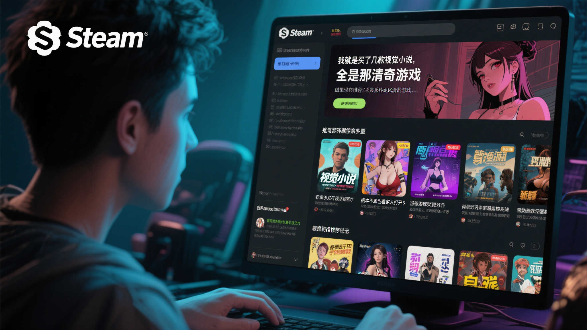 为何Steam推荐全是涩涩游戏？玩家吐槽算法让人头疼